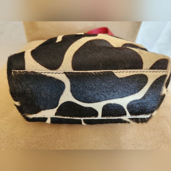 MAURIZIO TAIUTI Cowhide Tote Bag with Red Leather handles - Picture 5 of 7